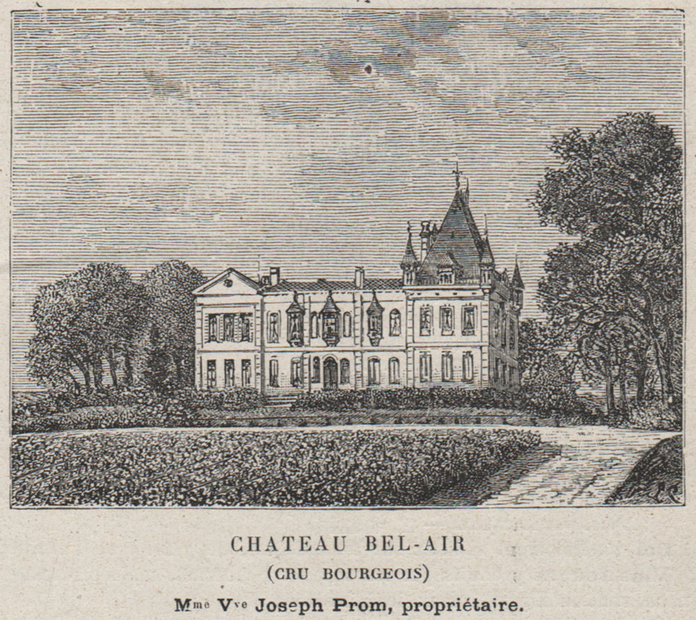 MÉDOC. LE HAILLAN. Chateau Bel-Air (Cru Bourgeois). Prom. Bordeaux. SMALL 1908